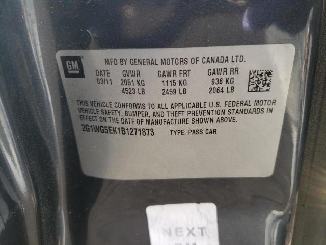 Photo 10 from auction – 2011 CHEVROLET IMPALA LT with VIN 2G1WG5EK1B1271873