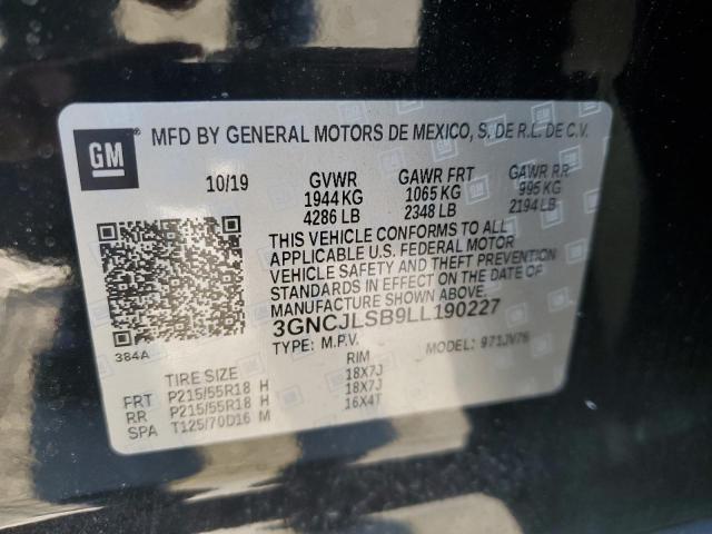 Photo 10 from auction – 2020 CHEVROLET TRAX 1LT with VIN 3GNCJLSB9LL190227