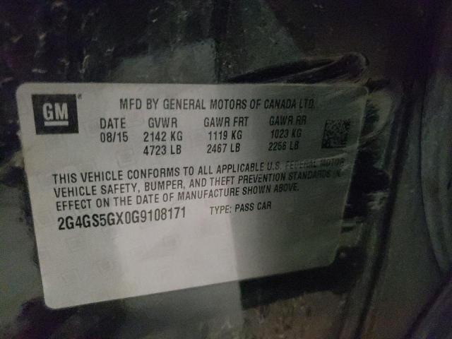 Photo 10 from auction – 2016 BUICK REGAL PREM with VIN 2G4GS5GX0G9108171