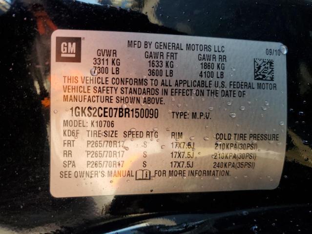 Photo 10 from auction – 2011 GMC YUKON SLT with VIN 1GKS2CE07BR150090