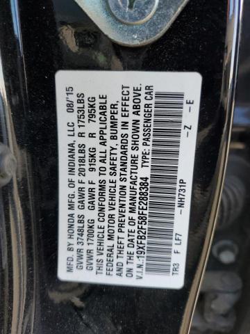 Photo 10 from auction – 2015 HONDA CIVIC LX with VIN 19XFB2F58FE288384