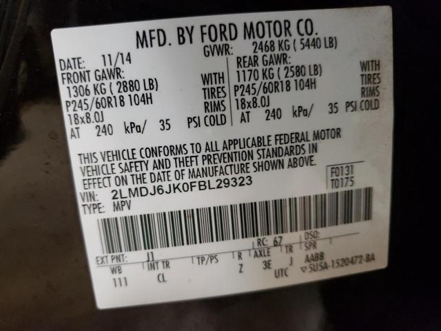 Photo 10 from auction – 2015 LINCOLN MKX with VIN 2LMDJ6JK0FBL29323