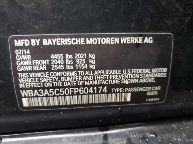 Photo 10 from auction – 2015 BMW 328 I with VIN WBA3A5C50FP604174