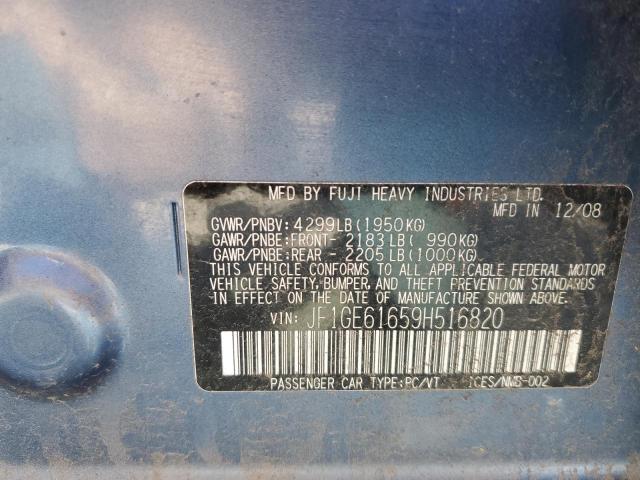 Photo 10 from auction – 2009 SUBARU IMPREZA 2. with VIN JF1GE61659H516820