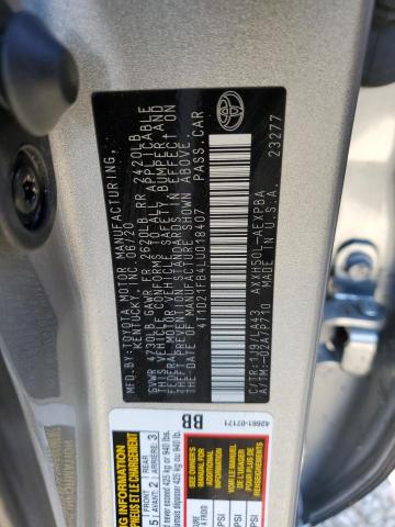 Photo 10 from auction – 2020 TOYOTA AVALON LIM with VIN 4T1D21FB4LU018407