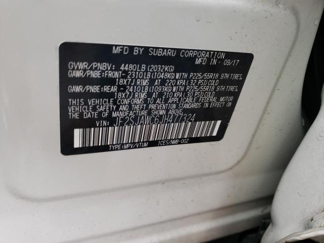 Photo 10 from auction – 2018 SUBARU FORESTER 2 with VIN JF2SJAWC6JH477324