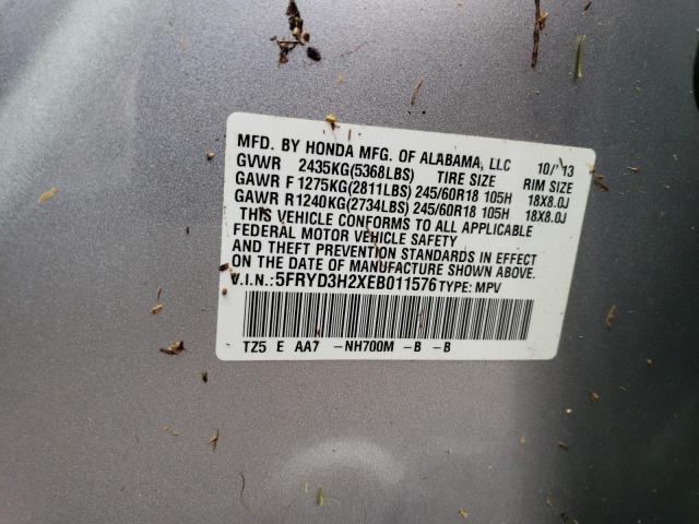 Photo 10 from auction – 2014 ACURA MDX with VIN 5FRYD3H2XEB011576
