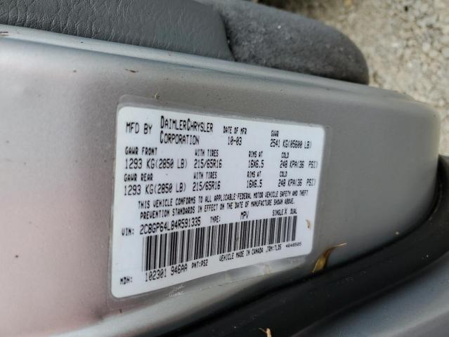 Photo 10 from auction – 2004 CHRYSLER TOWN & COU with VIN 2C8GP64L84R591335