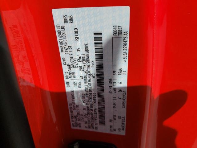 Photo 10 from auction – 2015 FORD F150 SUPER with VIN 1FTEX1EP4FFD05665