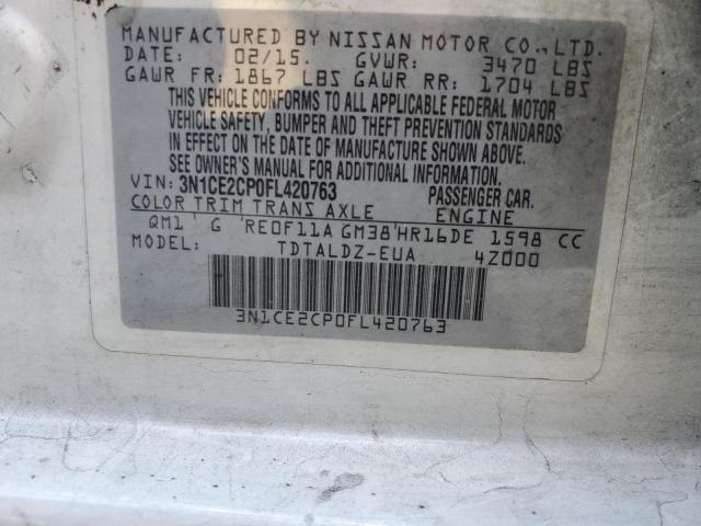 Photo 10 from auction – 2015 NISSAN VERSA NOTE with VIN 3N1CE2CP0FL420763