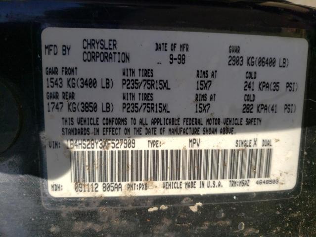 Photo 10 from auction – 1999 DODGE DURANGO with VIN 1B4HS28Y3XF527909