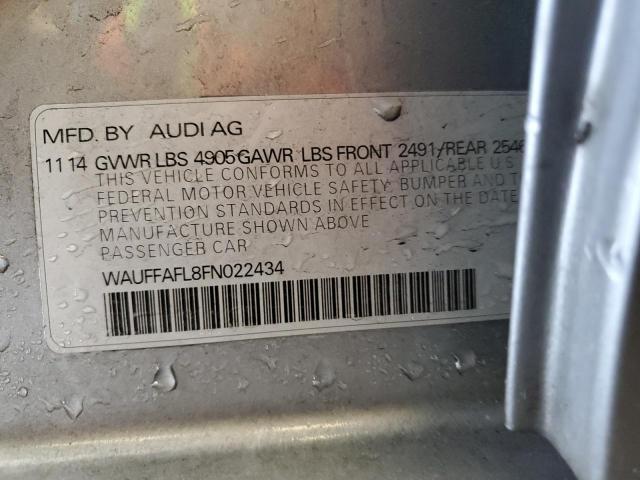 Foto 10 de la subasta – 2015 AUDI A4 PREMIUM con VIN WAUFFAFL8FN022434