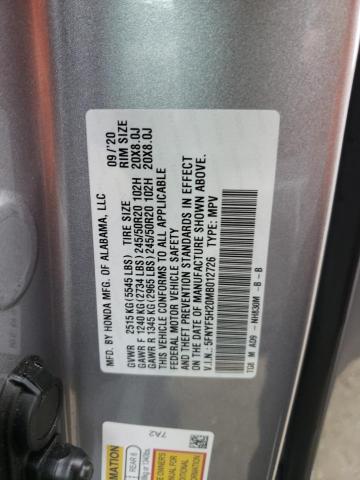 Photo 10 from auction – 2021 HONDA PILOT SE with VIN 5FNYF5H20MB012726