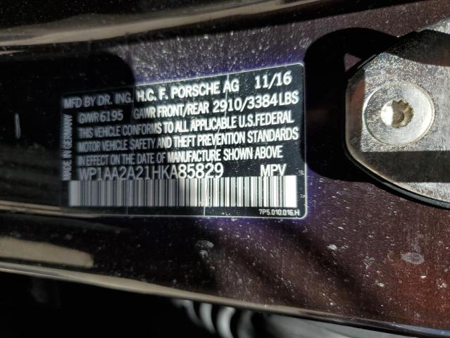 Photo 10 from auction – 2017 PORSCHE CAYENNE with VIN WP1AA2A21HKA85829