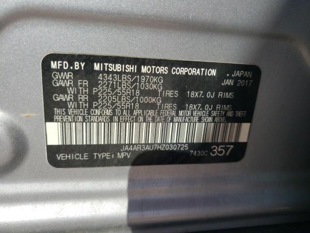 Photo 10 from auction – 2017 MITSUBISHI OUTLANDER with VIN JA4AR3AU7HZ030725