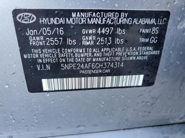 Photo 10 from auction – 2016 HYUNDAI SONATA SE with VIN 5NPE24AF6GH374314