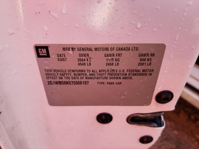 Photo 10 from auction – 2007 CHEVROLET IMPALA LS with VIN 2G1WB58K679366187