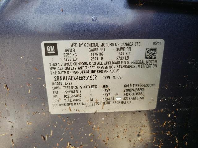 Photo 10 from auction – 2014 CHEVROLET EQUINOX LS with VIN 2GNALAEK4E6351902