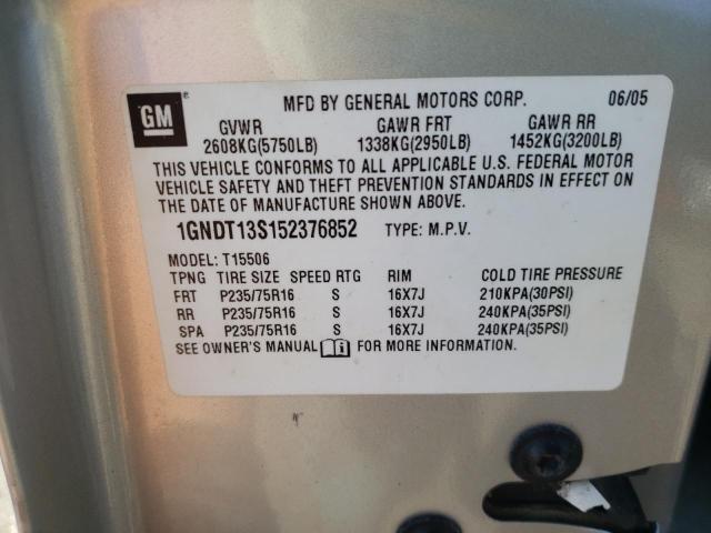Photo 10 from auction – 2005 CHEVROLET TRAILBLAZE with VIN 1GNDT13S152376852