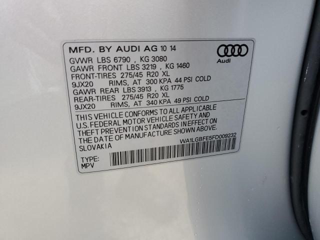 Zdjęcie 10 z aukcji – 2015 AUDI Q7 PREMIUM z VIN WA1LGBFE5FD009232