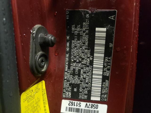 Photo 7 from auction – 2013 TOYOTA SIENNA XLE with VIN 5TDDK3DC5DS054303