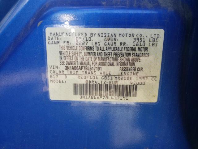 Photo 10 from auction – 2011 NISSAN SENTRA 2.0 with VIN 3N1AB6AP7BL617191