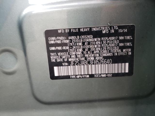 صورة رقم 10 من المزاد - 2015 SUBARU FORESTER 2 مع VIN JF2SJABC3FH526640