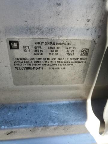 Photo 10 from auction – 2014 CHEVROLET SONIC LT with VIN 1G1JC5SH0E4184117