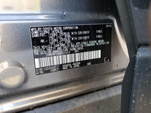Photo 10 from auction – 2021 TOYOTA RAV4 LIMIT with VIN JTMN1RFV2MD531614
