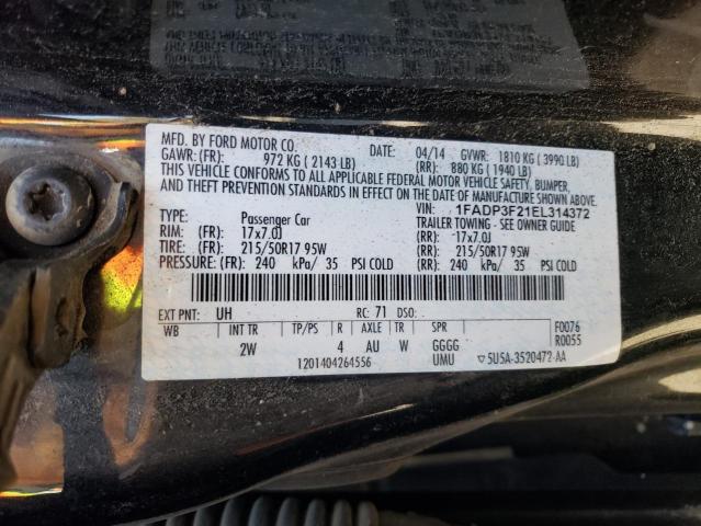 Photo 10 from auction – 2014 FORD FOCUS SE with VIN 1FADP3F21EL314372
