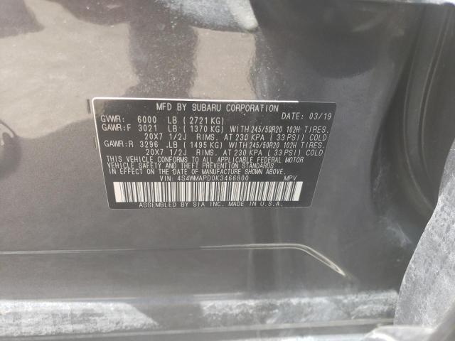 Photo 10 from auction – 2019 SUBARU ASCENT LIM with VIN 4S4WMAPD0K3466800
