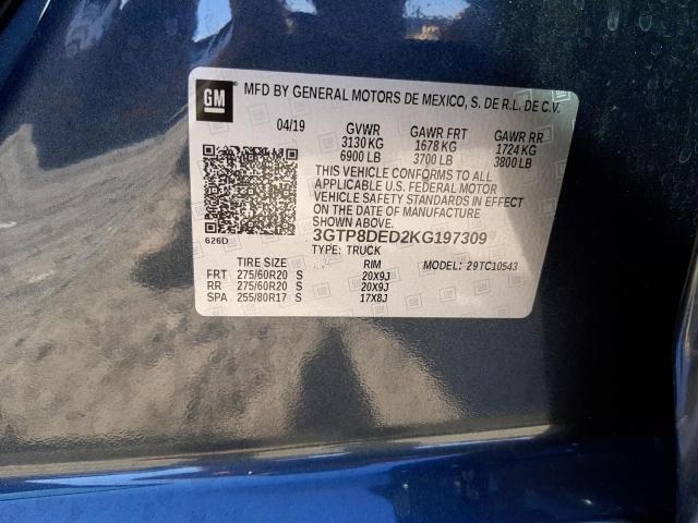 Photo 10 from auction – 2019 GMC SIERRA C15 with VIN 3GTP8DED2KG197309