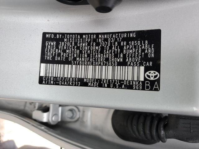 صورة رقم 10 من المزاد - 2017 TOYOTA COROLLA L مع VIN 5YFBURHEXHP675650