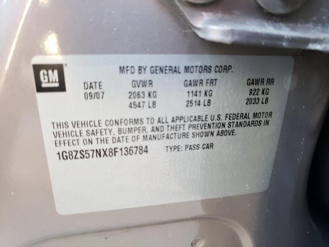 Photo 10 from auction – 2008 SATURN AURA with VIN 1G8ZS57NX8F136784