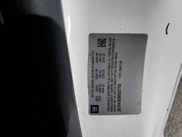Photo 10 from auction – 2014 CHEVROLET CAMARO LS with VIN 2G1FA1E38E9227703