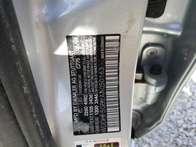 Photo 10 from auction – 2010 MERCEDES-BENZ E 350 with VIN WDDHF5GB2AA050163