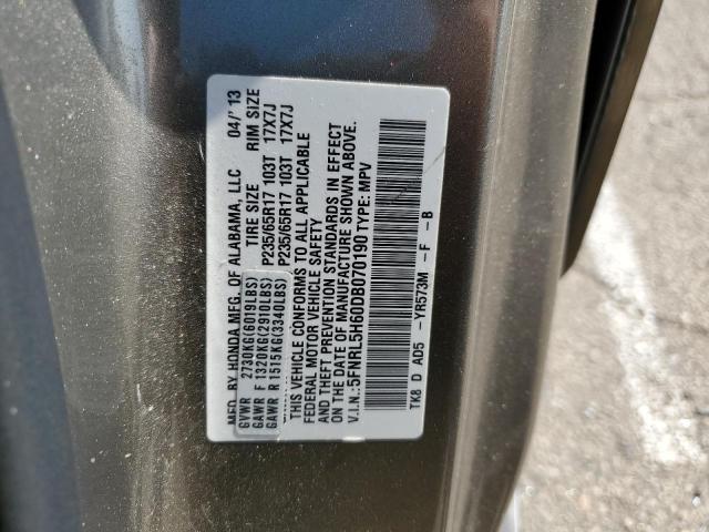 Photo 10 from auction – 2013 HONDA ODYSSEY EX with VIN 5FNRL5H60DB070190