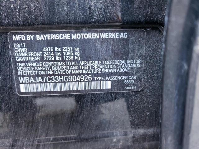 Photo 10 from auction – 2017 BMW 530 XI with VIN WBAJA7C33HG904926