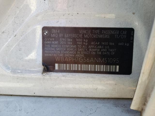 Photo 10 from auction – 2010 BMW 328 I with VIN WBAPH7G56ANM51095