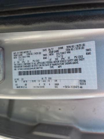 Photo 10 from auction – 2017 FORD ESCAPE SE with VIN 1FMCU0GD2HUE38710