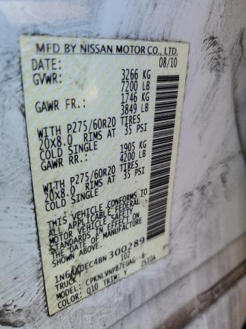 Photo 10 from auction – 2011 NISSAN TITAN S with VIN 1N6AA0EC4BN300289