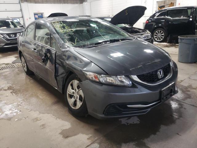 HONDA CIVIC LX 2013 with VIN 19XFB2F58DE062424 - Photo from auction