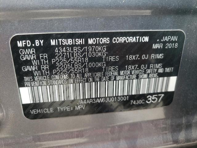 Photo 10 from auction – 2018 MITSUBISHI OUTLANDER with VIN JA4AR3AW6JU013001