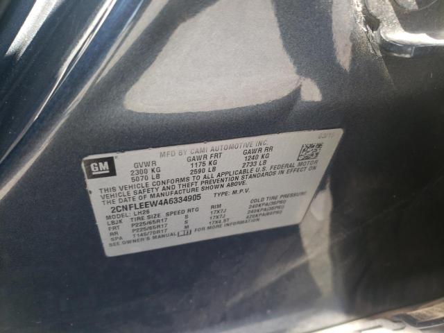 Photo 10 from auction – 2010 CHEVROLET EQUINOX LT with VIN 2CNFLEEW4A6334905