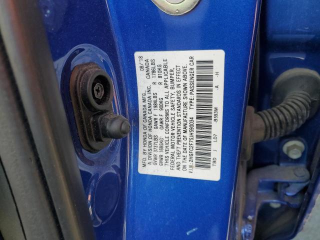 Photo 10 from auction – 2018 HONDA CIVIC EX with VIN 2HGFC2F75JH590034