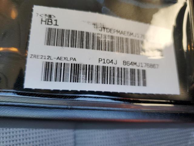 Photo 10 from auction – 2021 TOYOTA COROLLA LE with VIN JTDEPMAE5MJ176867