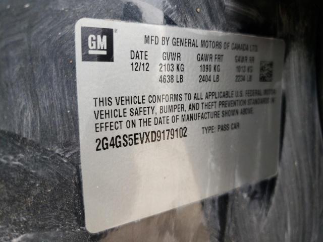 Photo 10 from auction – 2013 BUICK REGAL PREM with VIN 2G4GS5EVXD9179102