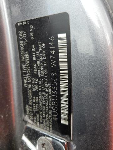 Photo 10 from auction – 2008 BMW Z4 3.0 with VIN 4USBU33568LW74146