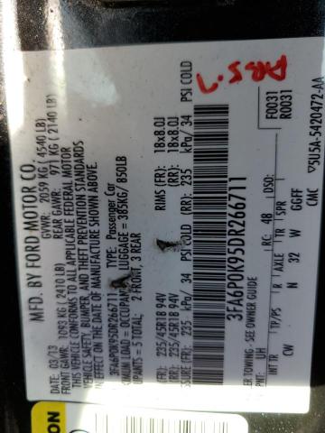 Photo 10 from auction – 2013 FORD FUSION TIT with VIN 3FA6P0K95DR266711
