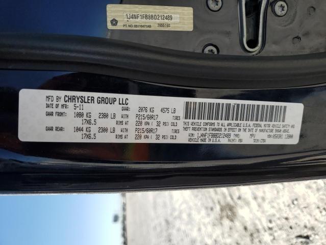 Photo 10 from auction – 2011 JEEP COMPASS SP with VIN 1J4NF1FB8BD212489